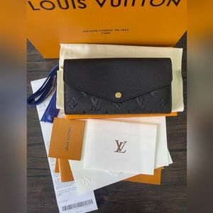 Louis Vuitton Monogram Empreinte Leather Sarah Wallet